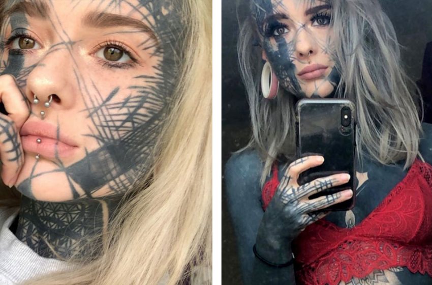  Девушка з Англии покрыла 90% своего тела татуировками и не собирается останавливаться