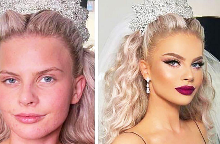  «Стали настоящими принцессами»: 10 невест до и после свадебного макияжа